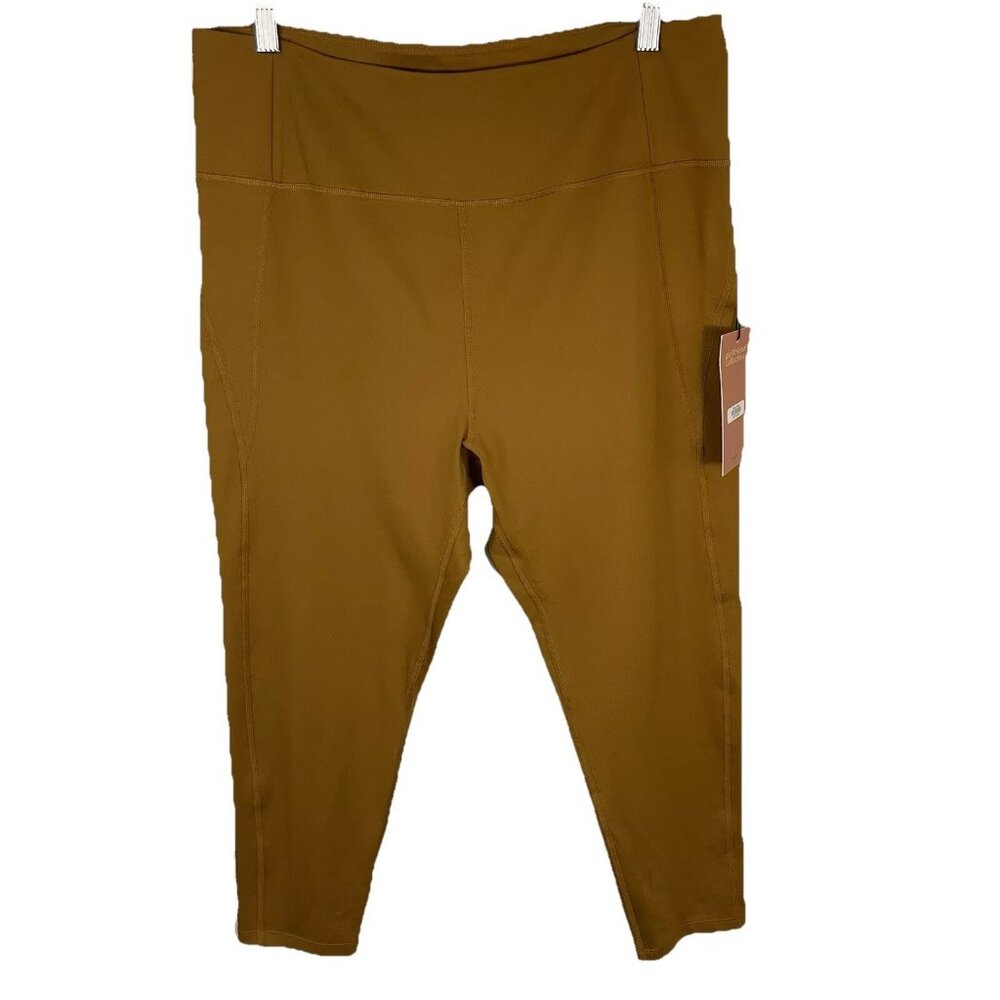 Girlfriend Collective High-Rise Compressive Leggings 23" Size 3XL Bronze